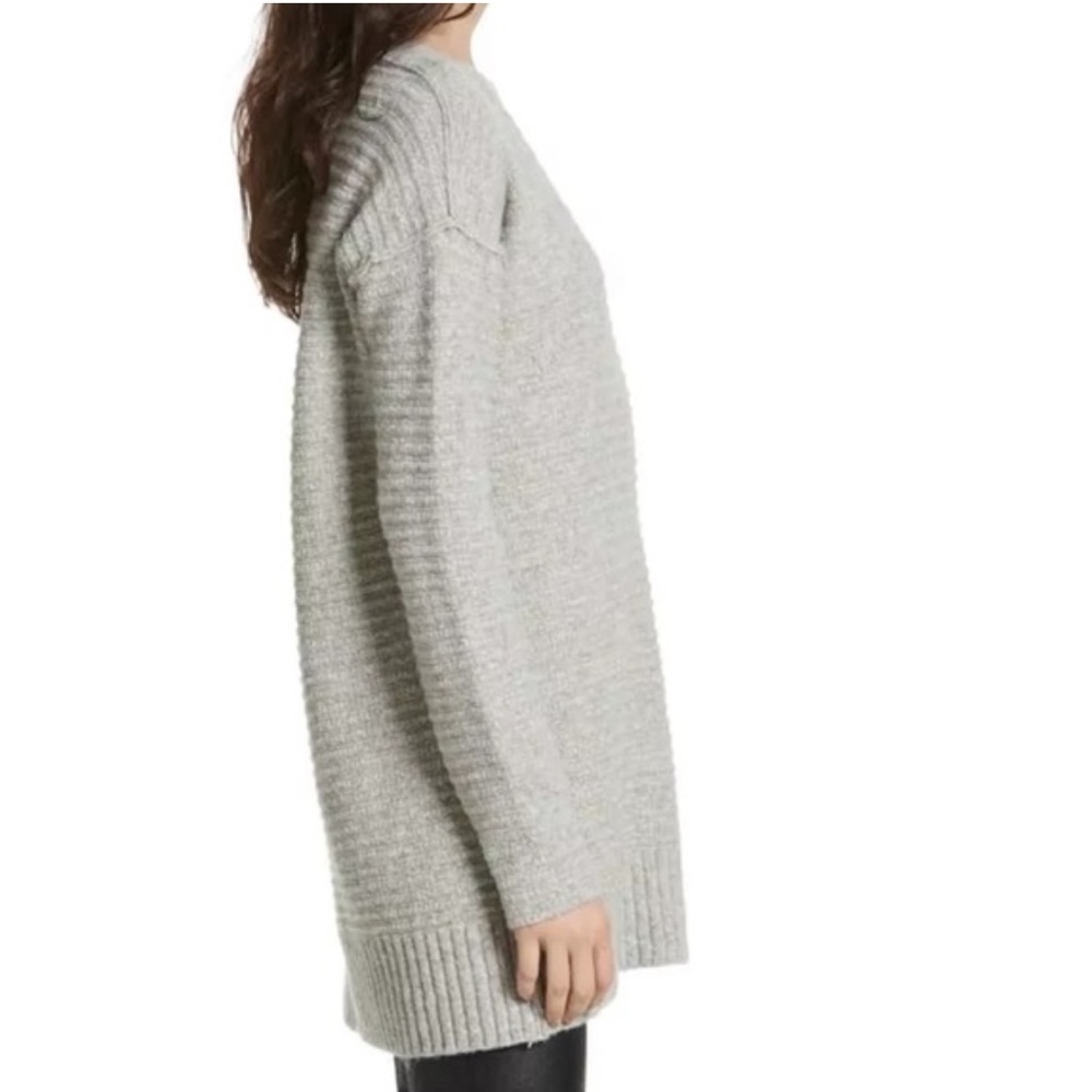 Free People Heart It Boho Side Lace Up Long V-Neck Sweater Dress Cozycore - Picture 3 of 15